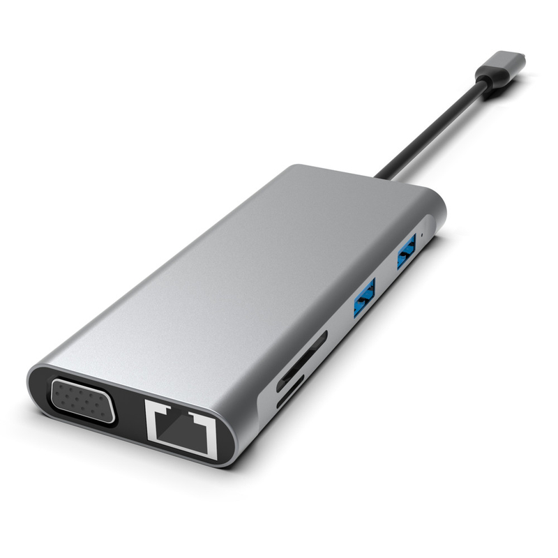 11-in-1 USB-C Hub พร้อม Dual HDMI USB 3.0 Ethernet 3.5mm ออดิโอสําหรับคอมพิวเตอร์แล็ปท็อป Macbook