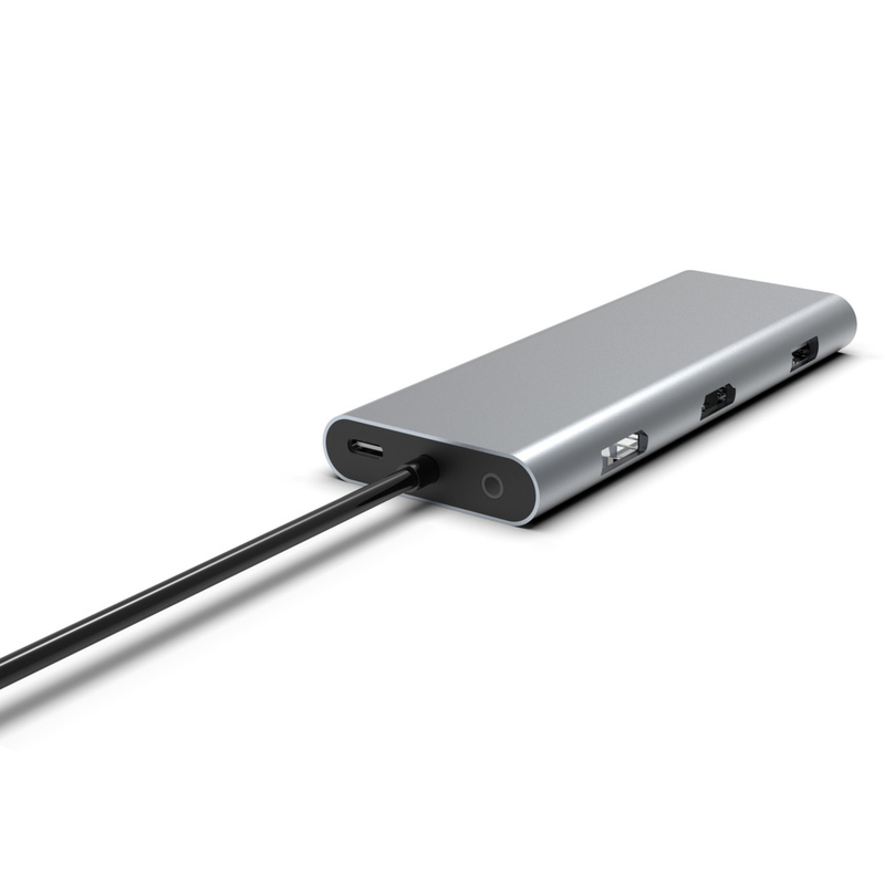 9 ใน 1 100W Usb C Hub 4k 60hz Hdmi Card Reader PD USB 3.0/2.0 Gigabit Ethernet USB C Dock