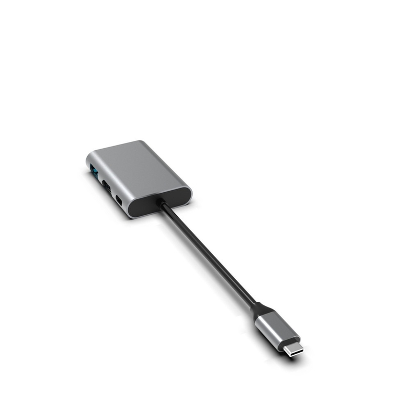 Usb 3.0 To Dual HDMI Adapter USB C PD 100w เครื่องแปลง 4K Port USB HUB 3 Port