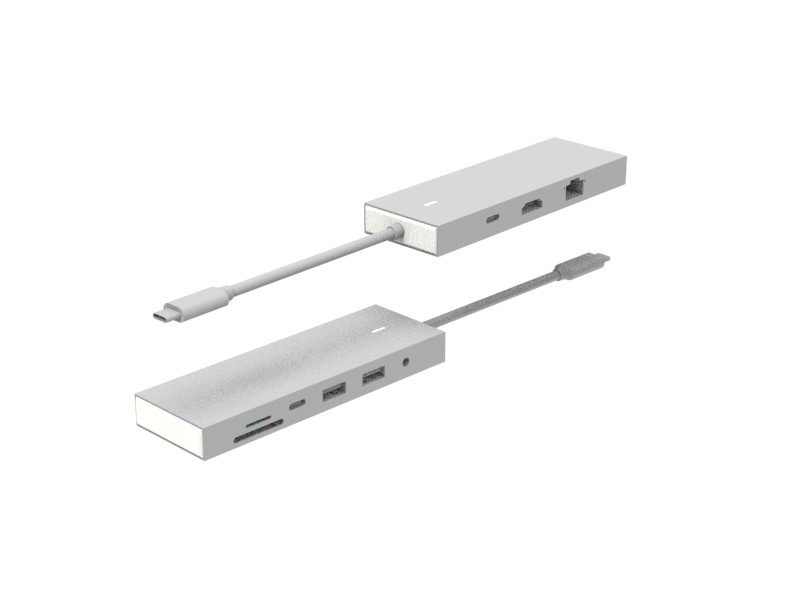 Type C To Usb 3.0 Adapter Usb C Hub 9 In 1 Docking Station 4K HDMI PD Data 6 Port Type C Usb Hub การใช้งานของเครื่องเชื่อมต่อออนไลน์