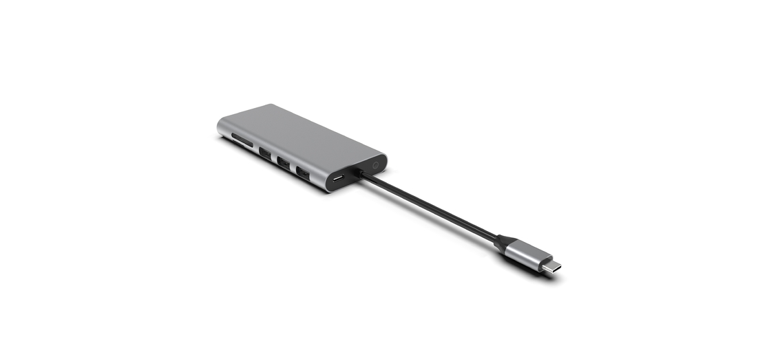 Macbook Usb A Adapter สําหรับ Macbook Air 5 ใน 1 มัลติพอร์ท 4K Usb Type C Slim 3.0