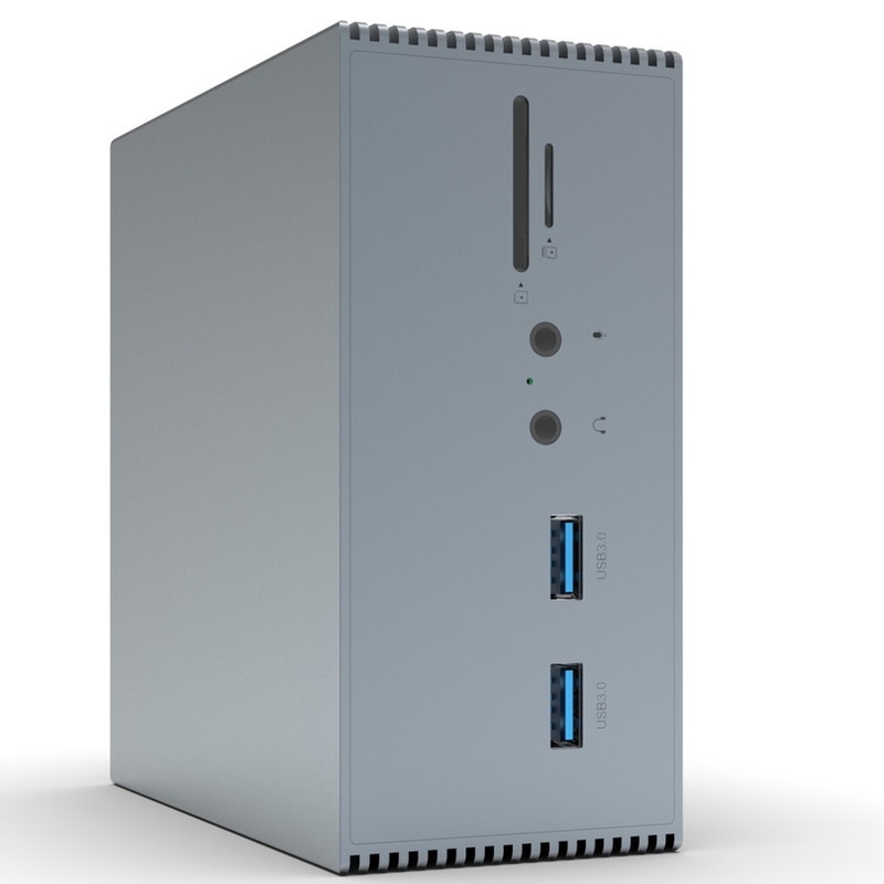 12-in-1 สีเทา Alumilum USB C Docking Station สําหรับ Windows MacOS และ Linux - ความละเอียดจอ 4K 60Hz