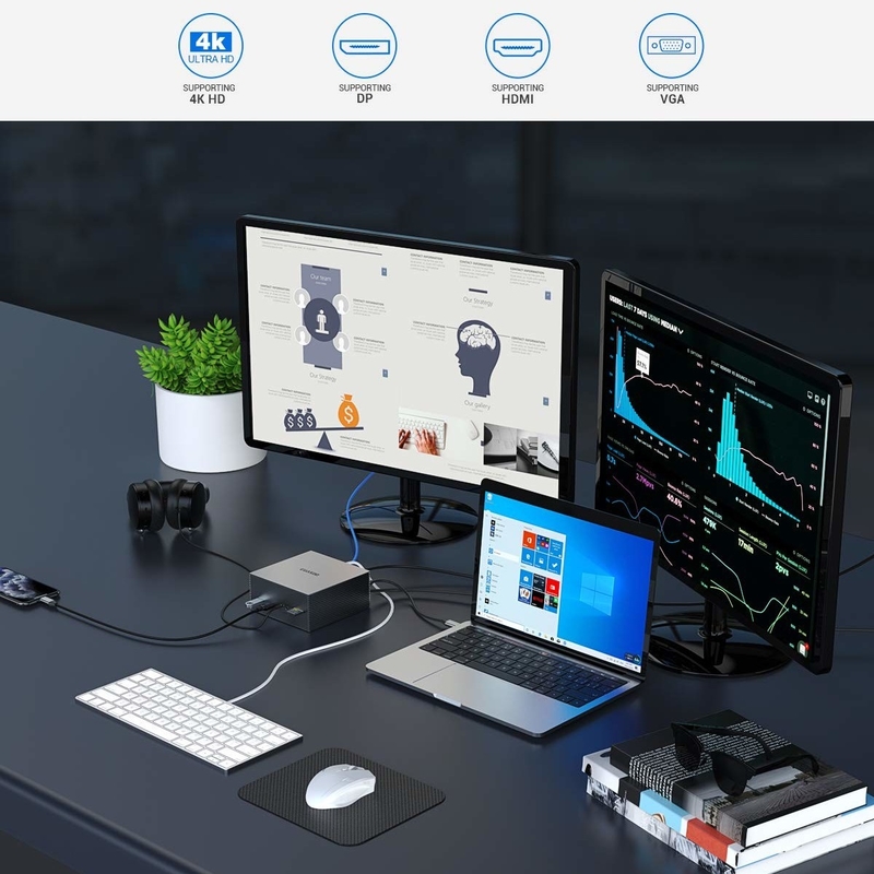 16 ใน 1 Usb C Hub Type-C To PD HDMI USB3.0 USB2.0 USB-C SD TF RJ45 สถานี dock