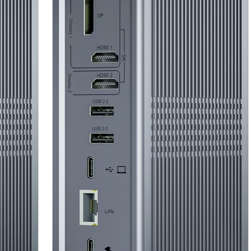18 ใน 1 Thunderbolt USB C Docking Station Multi Usb Hub DisplayLink 4K HDMI