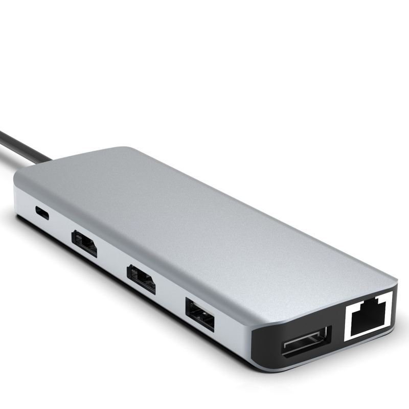 11-in-1 USB-C Hub สําหรับ MacBook Pro พร้อม 4K HDMI 100W PD USB 3.0 SD/TF Card Reader