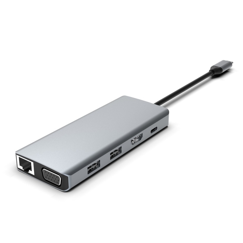 อัดแปลงจอ USB C สถานี dock USB C 3 มอนิเตอร์ USB C Hub โน๊ตบุ๊ค Multiport Adapter Dock Dongle