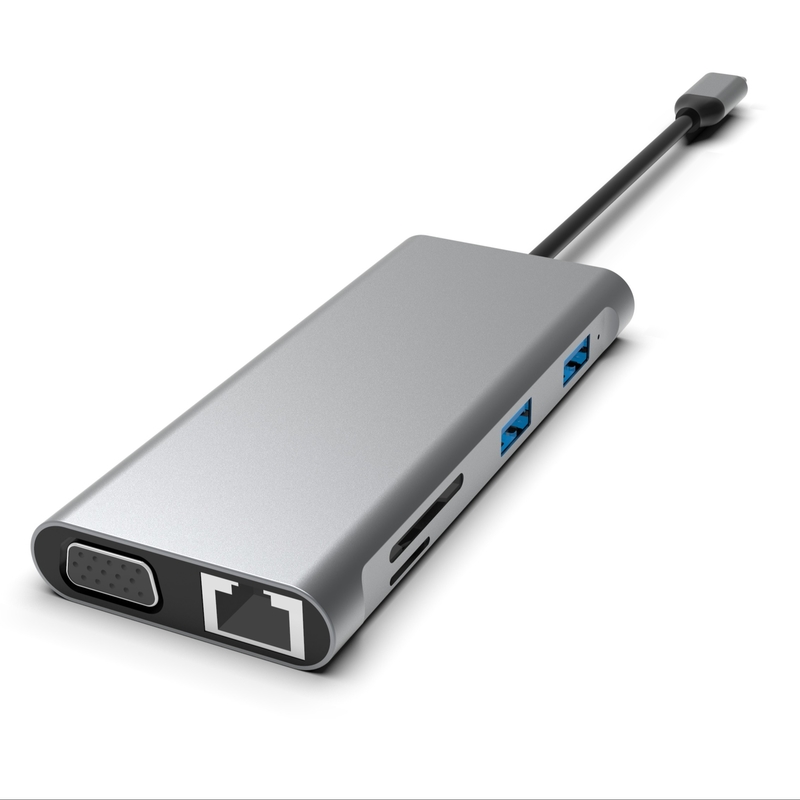 12 ใน 1 USB C Hub สถานี dock จอ 3 ตัว Dual HDMI VGA USB C& A Data Port Dock