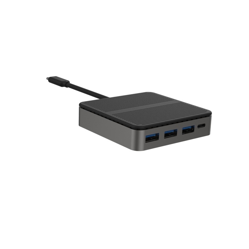 Square 6 In 1 Dual HD 4K Type C Docks พร้อม RJ45 PD 100W SD TF 3xUSB 3.0 Docking Hdmi Hub Usb C A