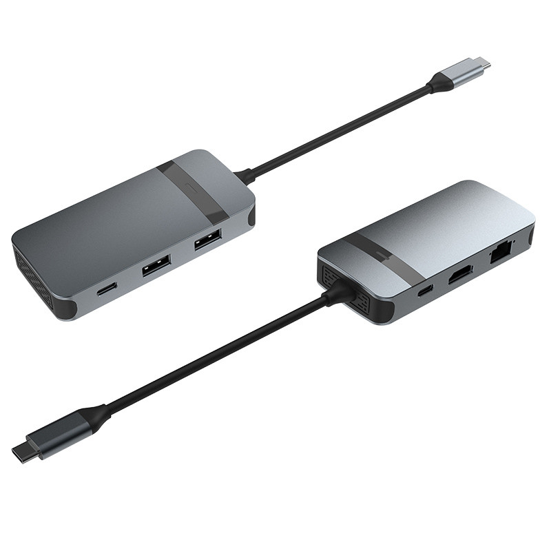 อัดแปลง USB C Ethernet Hdmi PD การชาร์จ USB-C Hub 6-In-1 Type C อัดแปลง USB 3.0 2.0 PD Converter