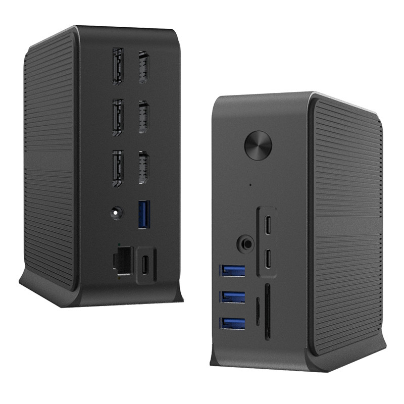 12 ใน 1 สถานี dock USB C HUB ด้วยพอร์ต USB C หลายพอร์ต USB Type C 4K RJ45 VGA USB Hubs Adapter