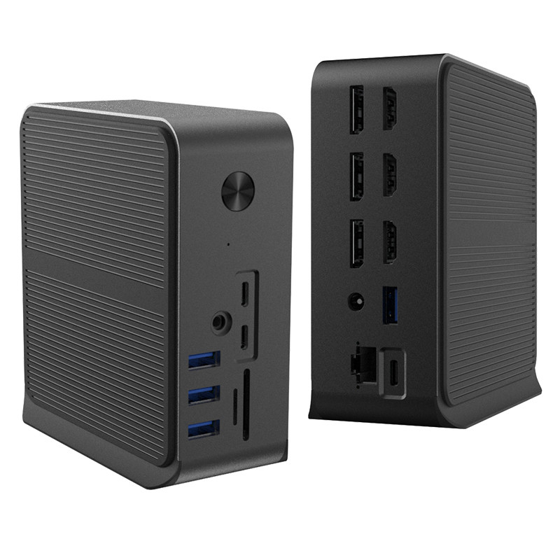 12 ใน 1 สถานี dock USB C HUB ด้วยพอร์ต USB C หลายพอร์ต USB Type C 4K RJ45 VGA USB Hubs Adapter
