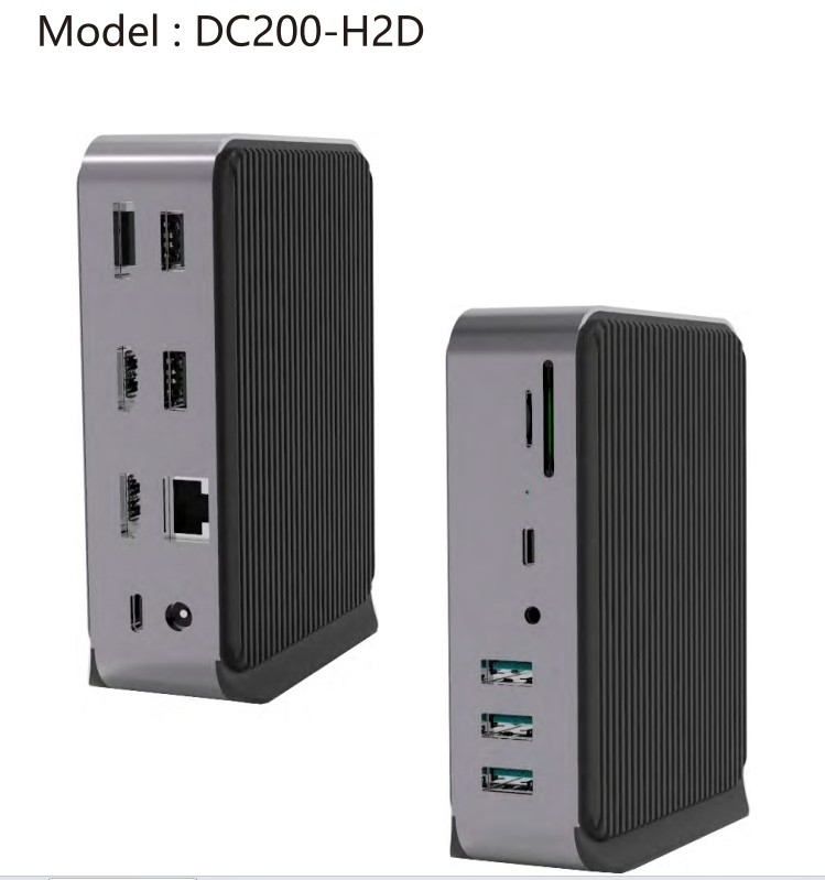 14-Port Usb-C Docking Station 65w Chromebook พร้อมรับรอง มอนิเตอร์ 4K สามเท่า 3.5 มิลลิเมตร แจ็คเสียง สําหรับคอมพิวเตอร์นับถือ