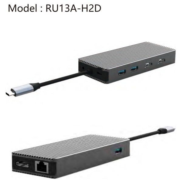 9 ใน 1 Gigabit Ethernet USB C hub adapter พร้อมพอร์ต 4K HDMI DP สําหรับคอมพิวเตอร์แล็ปท็อป Macbook