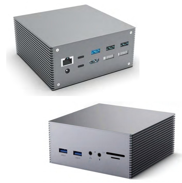 16 ใน 1 Thunderbolt 4 Docking Station 3 มอนิเตอร์ Mac USB 3.0 ล็อปโต๊ปทั่วไป DP USB C พร้อมไฟฟ้า DC