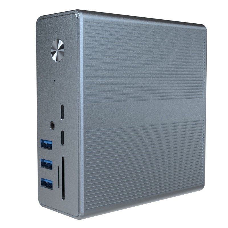 18 ใน 1 Thunderbolt 3 Dual Monitor Docking Station Hdmi Mac สําหรับ USB C โน๊ตพ็อต Docking Station สากล