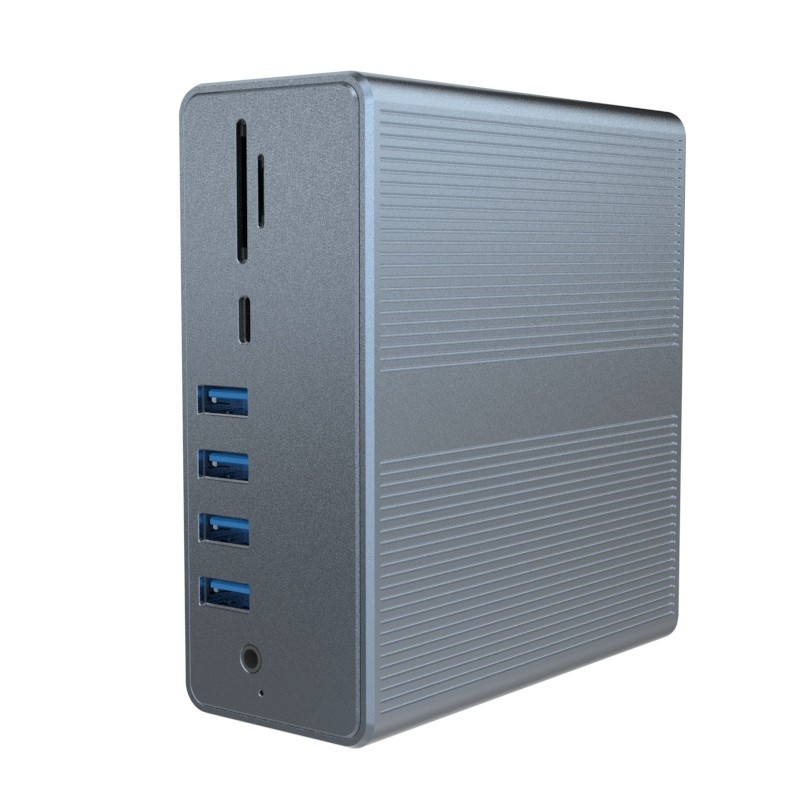4k Thunderbolt 3 Docking Station Macbook Pro USB C โน๊ตพ็อต ดับเบิล มอนิเตอร์ 18-ใน-1 โน๊ตพ็อต ด็อกสําหรับ MacBook