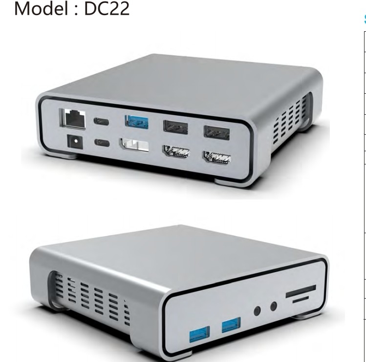 16 ใน 1 Usb C Hub Type-C To PD HDMI USB3.0 USB2.0 USB-C SD TF RJ45 สถานี dock