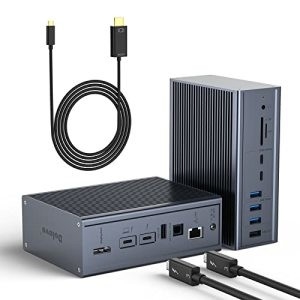 18 Port Thunderbolt Docking Station 2 Hdmi Dock Hub สําหรับ HDMI 8K / 4K ความเหมาะสมกับจอ