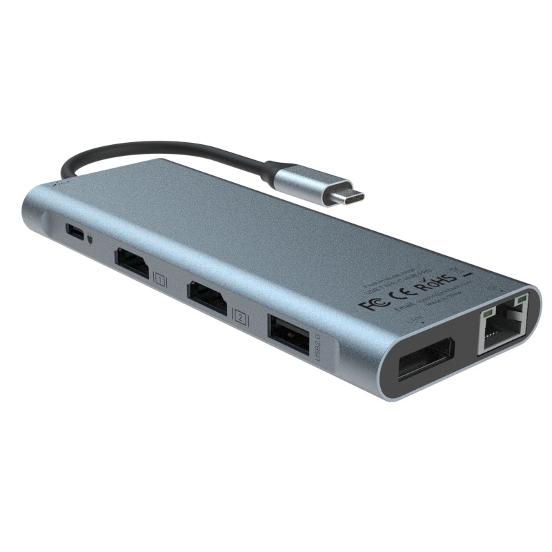 6 ใน 1 Usb C Hub Type C Adapter 4K HDMI 60hz Multiport Card Reader USB3.0 TF PD SD Reader อ่านการ์ด
