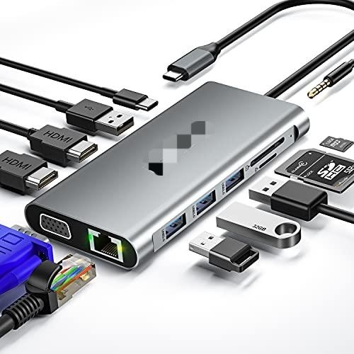 USB C Adapter 13 in 1 4K HDMI Hub Type C to HDMI 4K USB 3.0 2.0 PD เครื่องแปลงการชาร์จ
