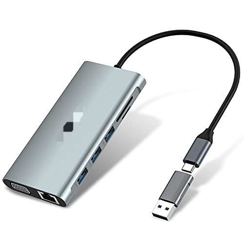 7 ใน 2 Docking Station Usb C Thunderbolt Hub HDMI 4K การ์ดอ่าน สําหรับ Macbook Pro