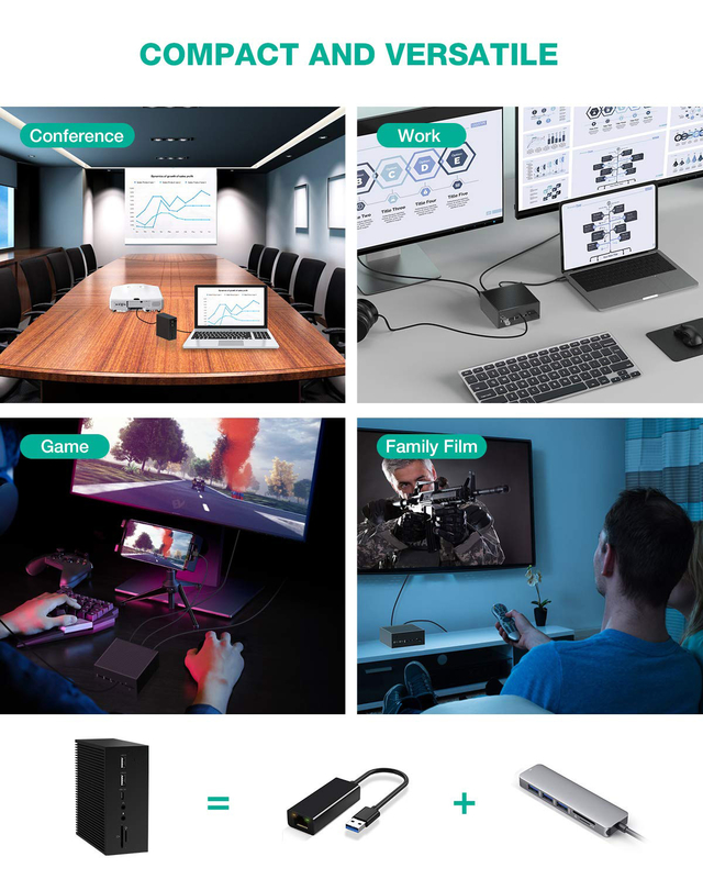 DisplayLink Docking Station สําหรับ Macbook Pro มอนิเตอร์คู่ M1/M2 Windows 15 ใน 1 USB C 3.0 โน๊ตพ็อต