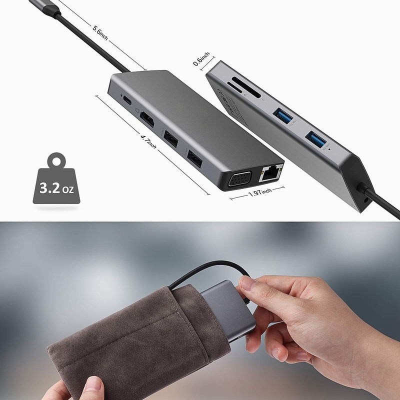 อัดแปลง USB C การ์ด SD การ์ด TF สล็อต USB 3.0/2.0 Type C อัดแปลงสําหรับการถ่ายทอดข้อมูล