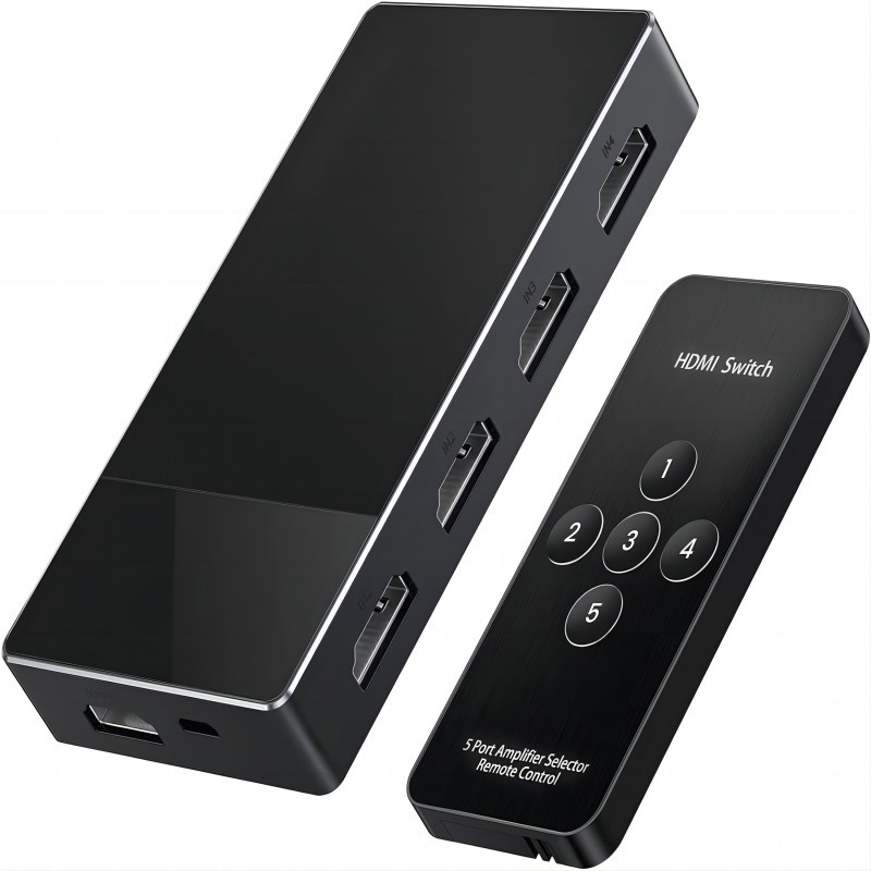 3 ใน 1 Out Hdmi Switch อลูมิเนียม HDMI Splitter กับ HDMI Switcher ระยะไกล รองรับ 4K 3D HD มอนิเตอร์