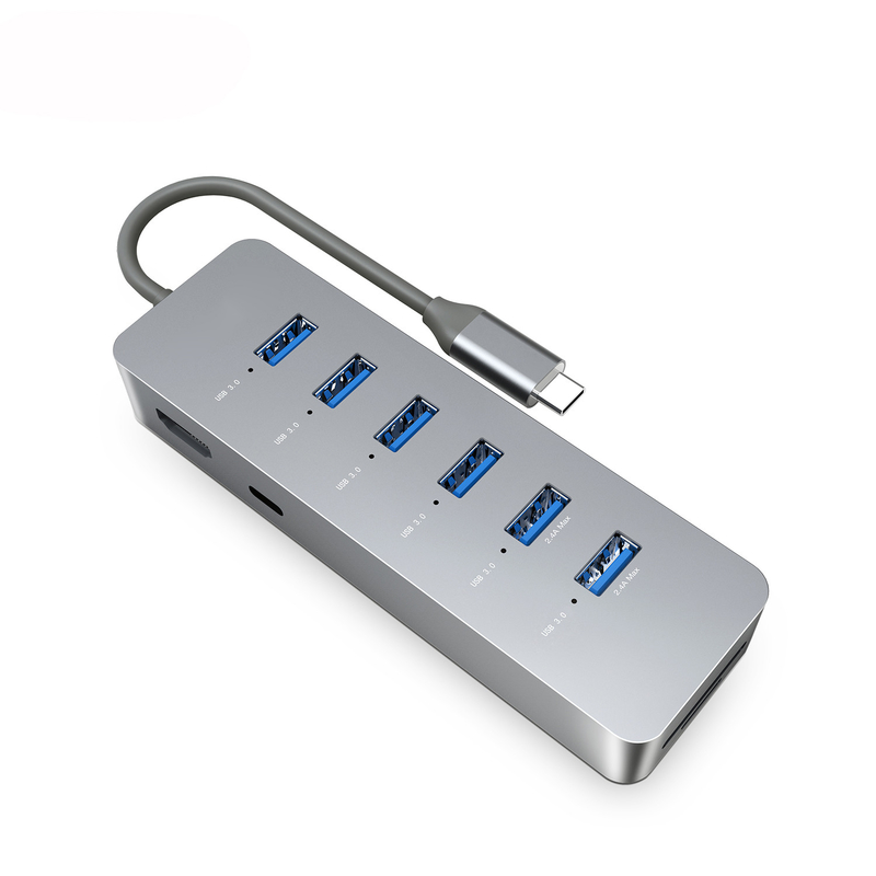 10GBPS Usb C Hub Usb 3.0 Splitter Usb A Expander พกพาหลายพอร์ตฮับข้อมูลสําหรับคอมพิวเตอร์แล็ปท็อป Imac Pro