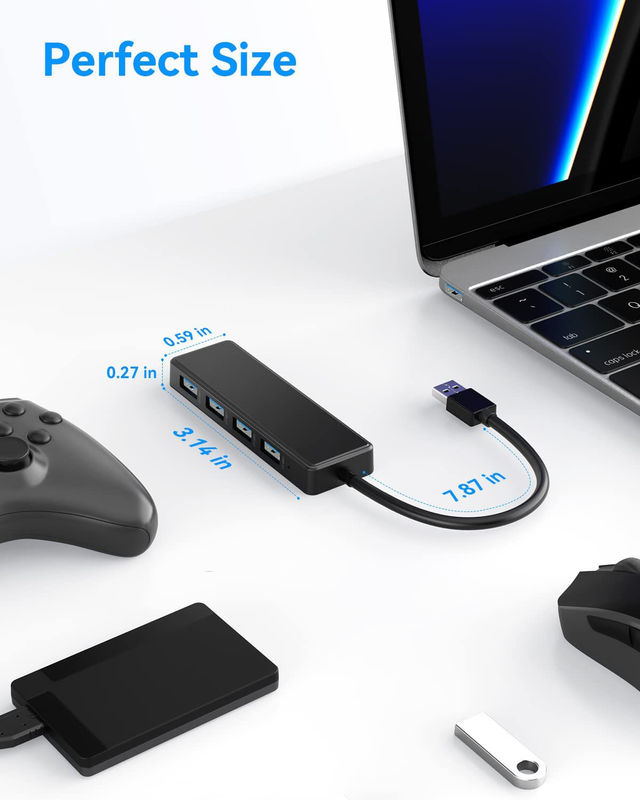 4 Port USB C Hub Adapter USB 3.0 Hub Ultra Slim พกพา Data Hub การโอนข้อมูลที่ใช้ได้