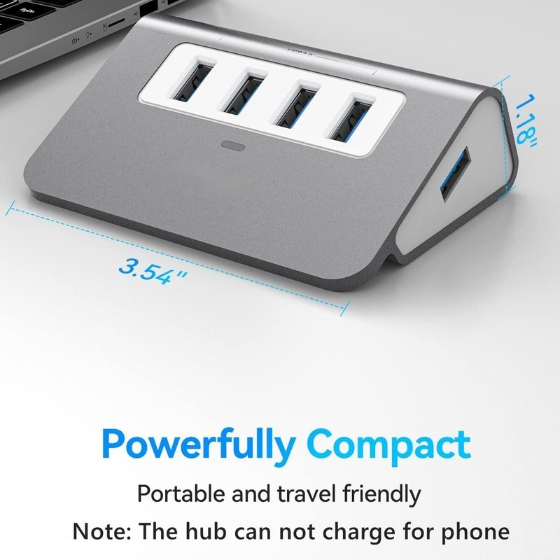 10 Port USB C Hub พกพา USB C Hub ประเภท C ถึง 4 Port USB A สําหรับ PC แท็บเล็ต
