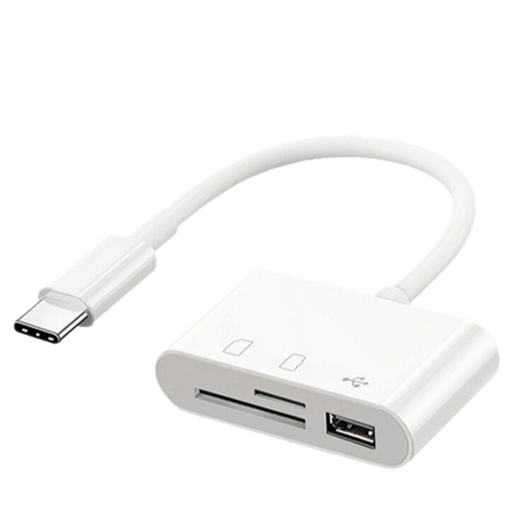 อ่านบัตรความจําสําหรับ Android คอมพิวเตอร์ โทรศัพท์ USB แอดป์เตอร์กล้อง Plug And Play แอดป์เตอร์บัตร SD IPad