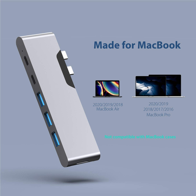 8 ใน 1 Dock Station Dual Usb C Power Adapter Hub การ์ดอ่าน Pro Pad Converter USB Hub สําหรับ Mac