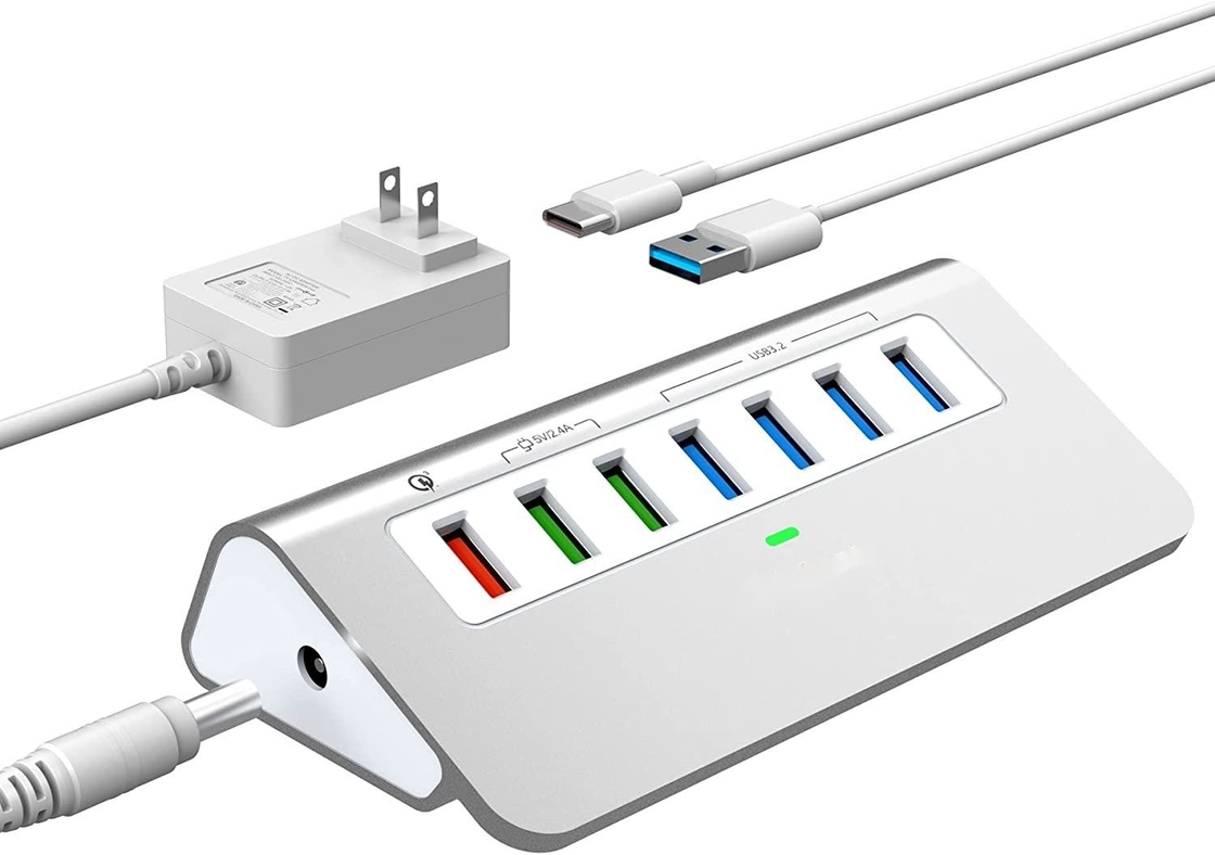 USB Type-C to Ethernet Adapter พร้อม 14 Port USB 1000 Mbit/s Gigabit RJ45 LAN Hub