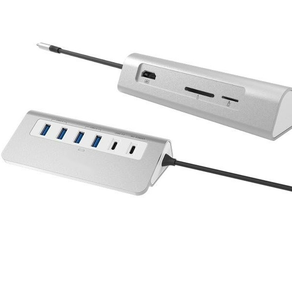 10 ใน 1 USB C Hub HDMI USB 3.0 SD / TF การ์ดอ่านสําหรับคอมพิวเตอร์คอมพิวเตอร์และคอมพิวเตอร์โต๊ะ