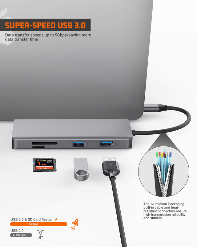 Usb C Dual Hdmi Hub ICZI USB C Hub 11 ใน 1 USB C Multiport Adapter กับ 2 HD 4K 30Hz 4 USB