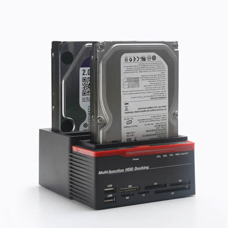 NVMe M.2 Duplicator Dual-Bay Offline Clone USB C ไปยังสถานี docking NVME สําหรับ แฮร์ดไดรฟ์ M2 SSD