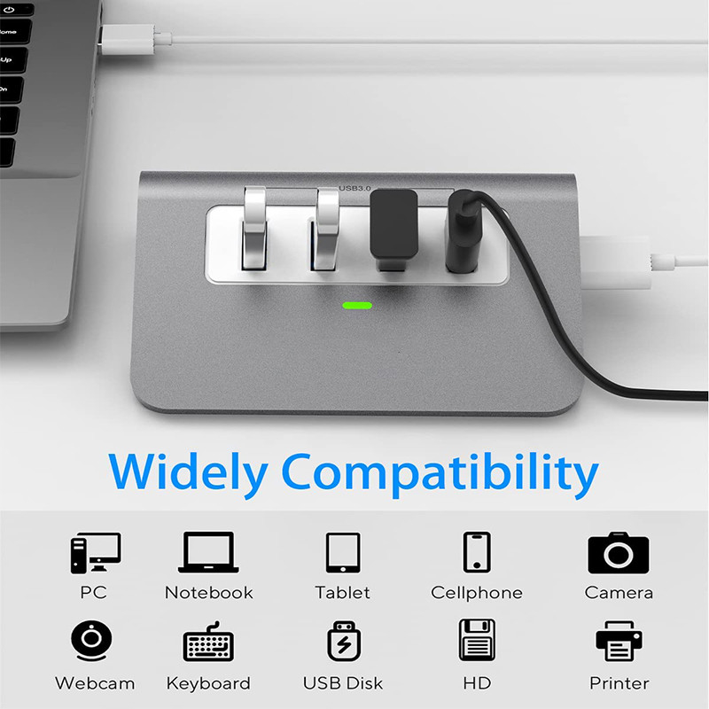3.0 Extender 4 Port Usb-C Adapter Hub USB Dock HUB Splitter USB Universal Device โน๊ทบุ๊ค