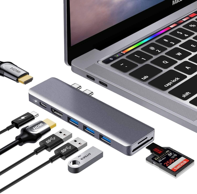 11 ใน 1 Multiport USB C USB-C Type-C PD 4K HDTV Hub Adapter Docking Station พร้อม RJ45