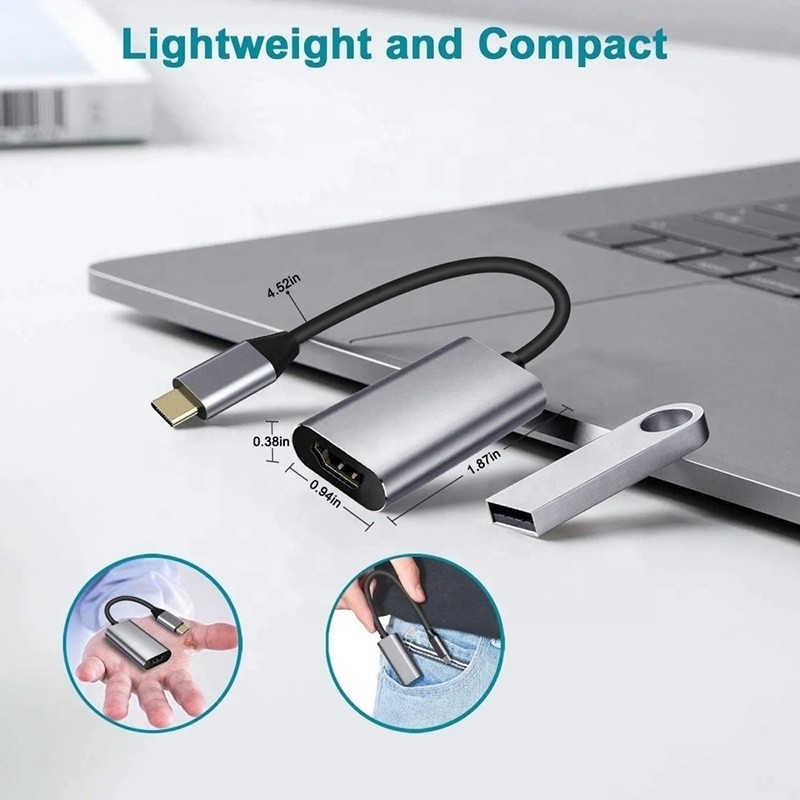 ชาย-หญิง USB 3.1 ประเภท C เป็น HDMI HDTV Cable Adapter Converter 4K 60Hz 1080P CCA คอนดิวเตอร์