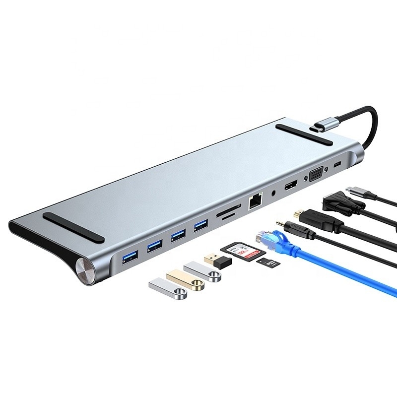11 ใน 1 USB Type C Multifunctional Hub Adapter สําหรับคอมพิวเตอร์และโทรศัพท์มือถือ
