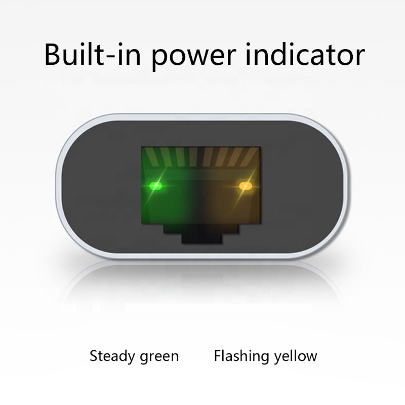 USB C ตัวปรับโพร์ตหญิงสู่อีเทอร์เน็ต ความเร็ว 10/100/1000 Mbps สําหรับการเชื่อมต่อเครือข่ายที่รวดเร็ว