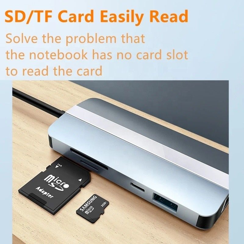 Mac Notebook 9 ใน 1 Type-C USB-C Hub กับ HDTV Multi Port Docking Station Adapter