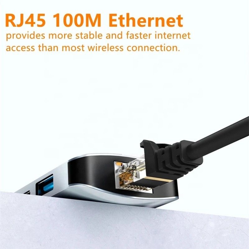 Mac Notebook 9 ใน 1 Type-C USB-C Hub กับ HDTV Multi Port Docking Station Adapter