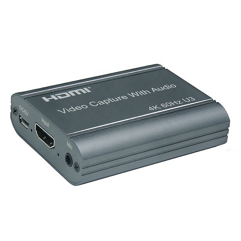 การ์ดถ่ายวิดีโอมืออาชีพ 4K 60Hz HDMI ถึง USB3.0 พร้อมออกเสียงและ USB 30