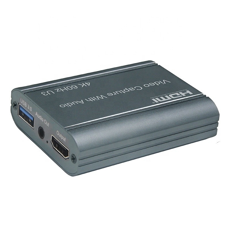 การ์ดถ่ายวิดีโอมืออาชีพ 4K 60Hz HDMI ถึง USB3.0 พร้อมออกเสียงและ USB 30