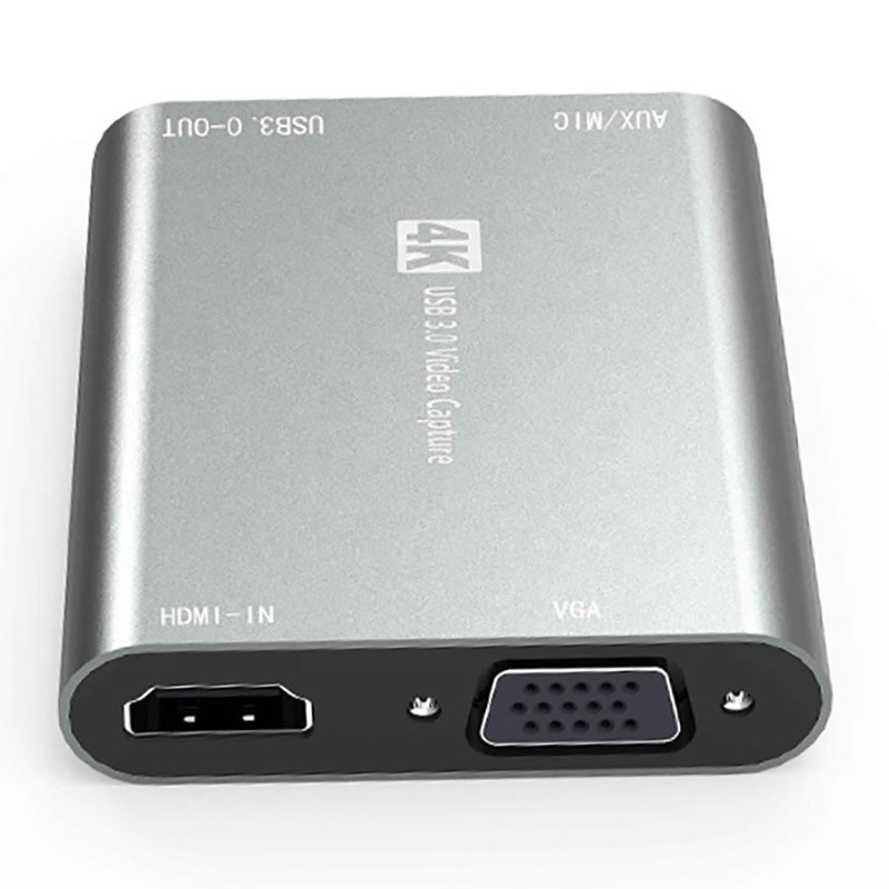 USB 3.0 HDMI Video Capture DVR Card Box With Mic VGA Loop Out สําหรับกล้องคอมพิวเตอร์ Xbox