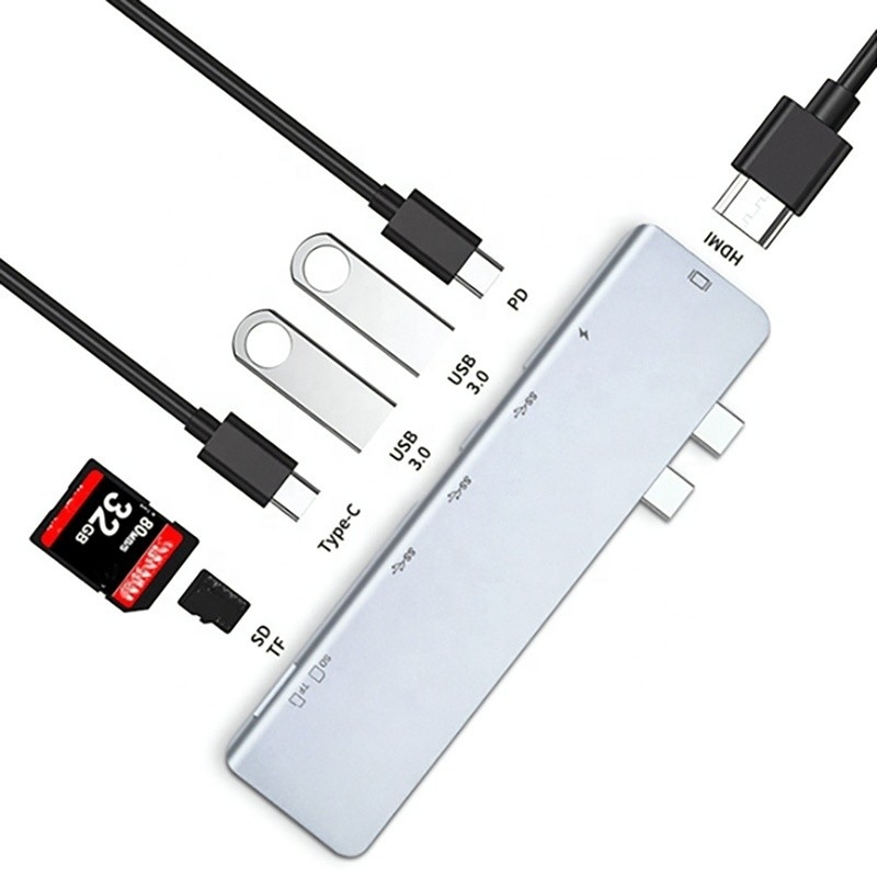 USB C Type C 4K 30Hz HDMI USB 3.0 TF SD Adapter Hub Docking Station สําหรับ Macbook Pro