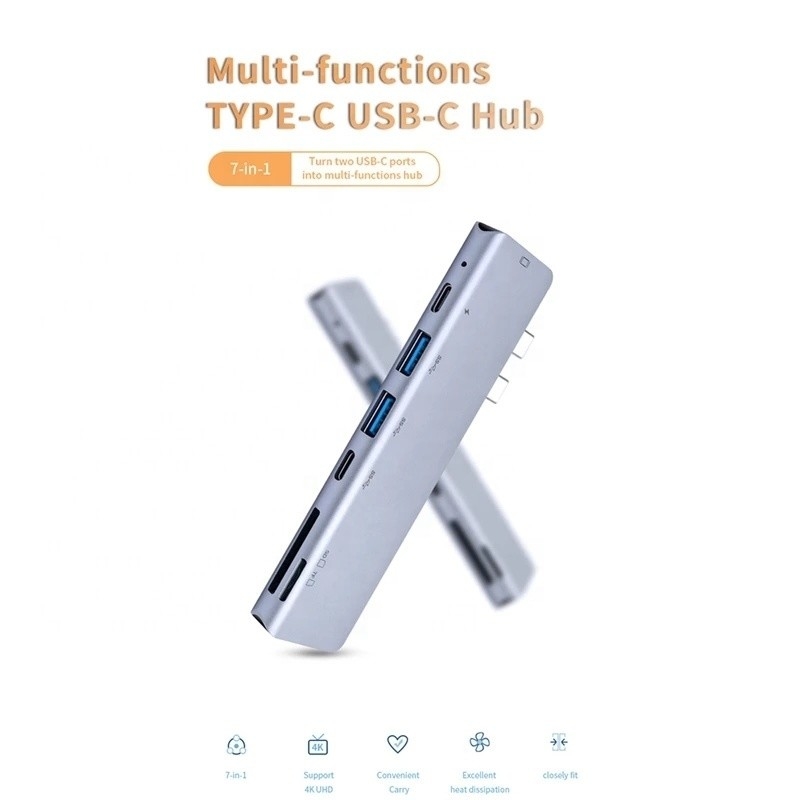 USB C Type C 4K 30Hz HDMI USB 3.0 TF SD Adapter Hub Docking Station สําหรับ Macbook Pro