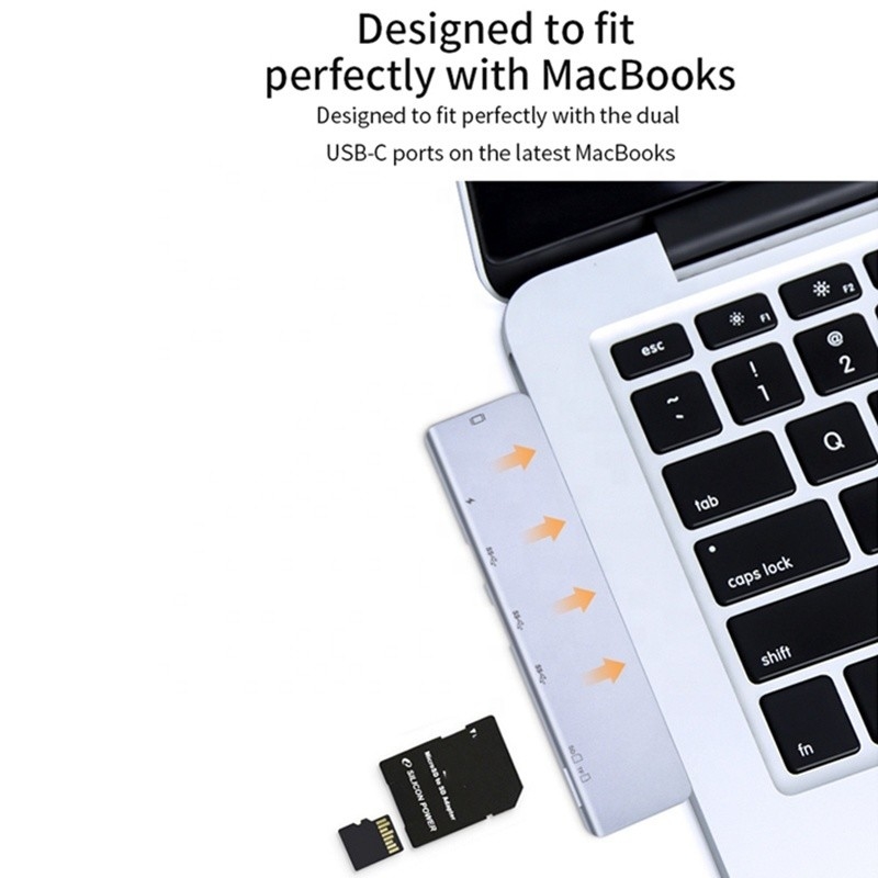 USB C Type C 4K 30Hz HDMI USB 3.0 TF SD Adapter Hub Docking Station สําหรับ Macbook Pro